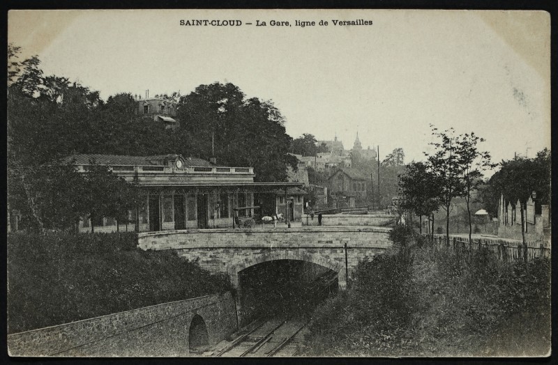 Carte postale ancienne La Gare, ligne de Versailles à Saint-Cloud