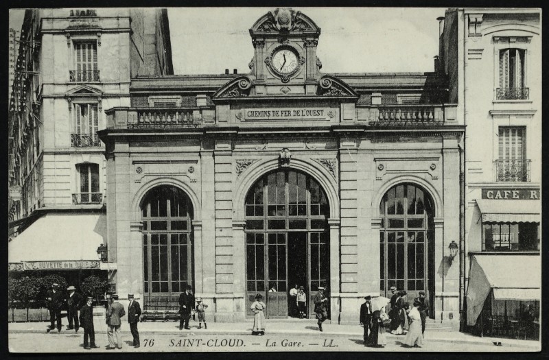 Carte postale ancienne La Gare à Saint-Cloud
