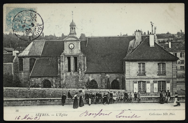 Carte postale ancienne L'Eglise à Sèvres