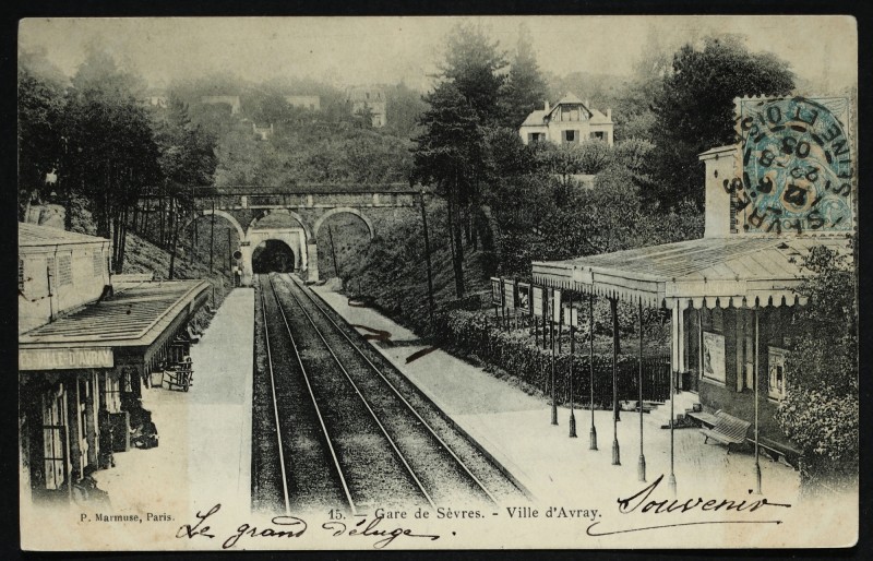 Carte postale ancienne Gare de Sèvres-Ville d'Avray à Sèvres
