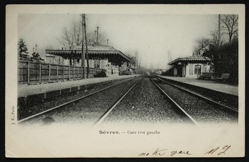 Carte postale ancienne Gare rive gauche à Sèvres