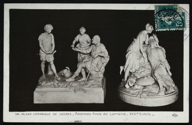 Carte postale ancienne Musée céramique de Sèvres - Faënces fines de Lorraine - XVIIIè Siècle - à Sèvres