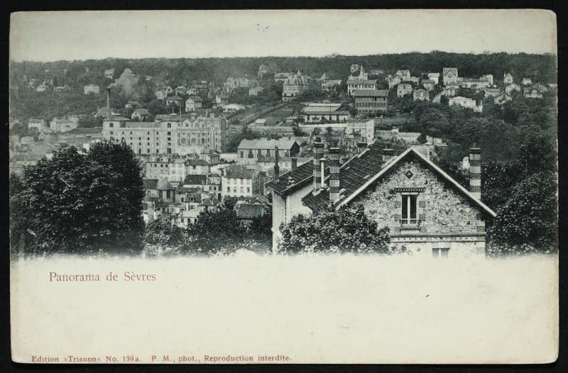 Carte postale ancienne Panorama de Sèvres à Sèvres
