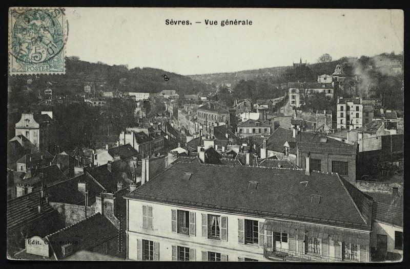 Carte postale ancienne Vue générale à Sèvres