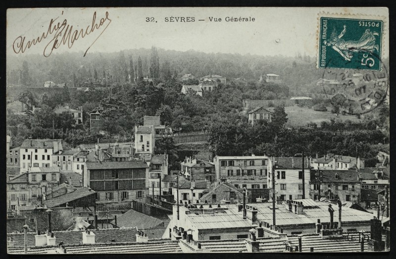 Carte postale ancienne Vue générale à Sèvres