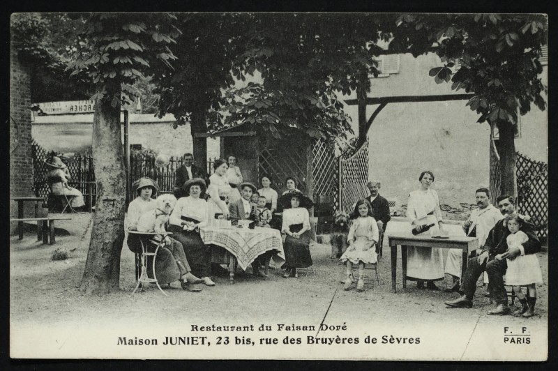 Carte postale ancienne Restaurant du Faisan Doré à Sèvres