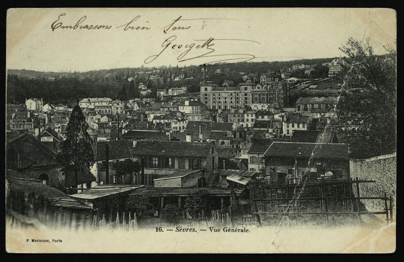 Carte postale ancienne Vue générale à Sèvres