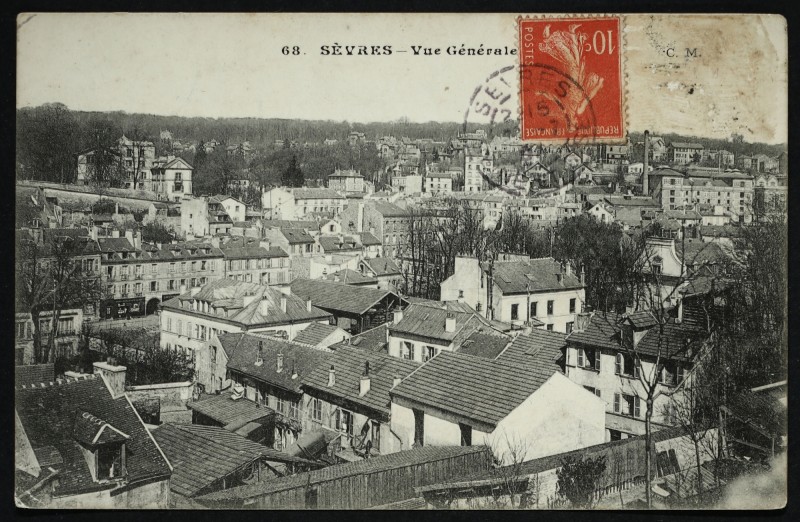 Carte postale ancienne Vue générale à Sèvres