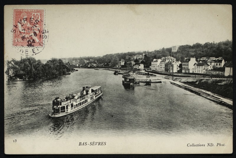 Carte postale ancienne Bas-Sèvres à Sèvres