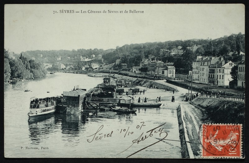 Carte postale ancienne Les Coteaux de Sèvres et de Bellevue à Sèvres