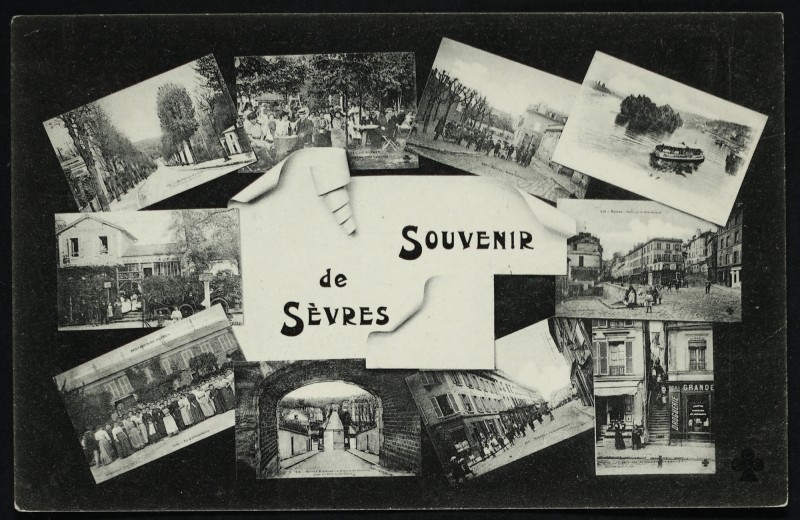 Carte postale ancienne Souvenir de Sèvres à Sèvres