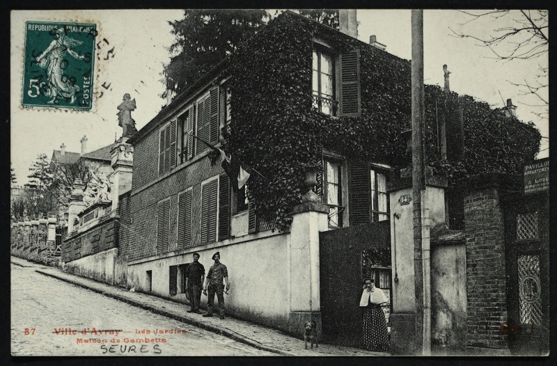 Carte postale ancienne Les Jardies - Maison de Gambetta à Sèvres