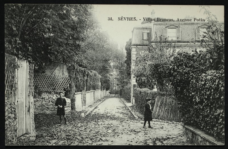 Carte postale ancienne Villas Brancas - Avenue Potin à Sèvres