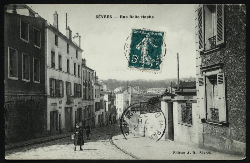 Carte postale ancienne Rue Belle Hache à Sèvres