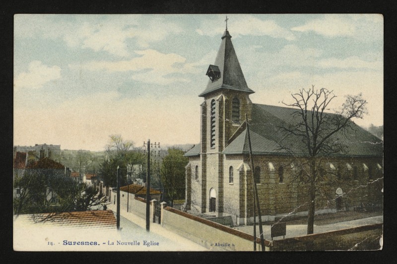 Carte postale ancienne La Nouvelle Eglise à Suresnes