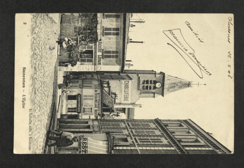 Carte postale ancienne L'Eglise à Suresnes