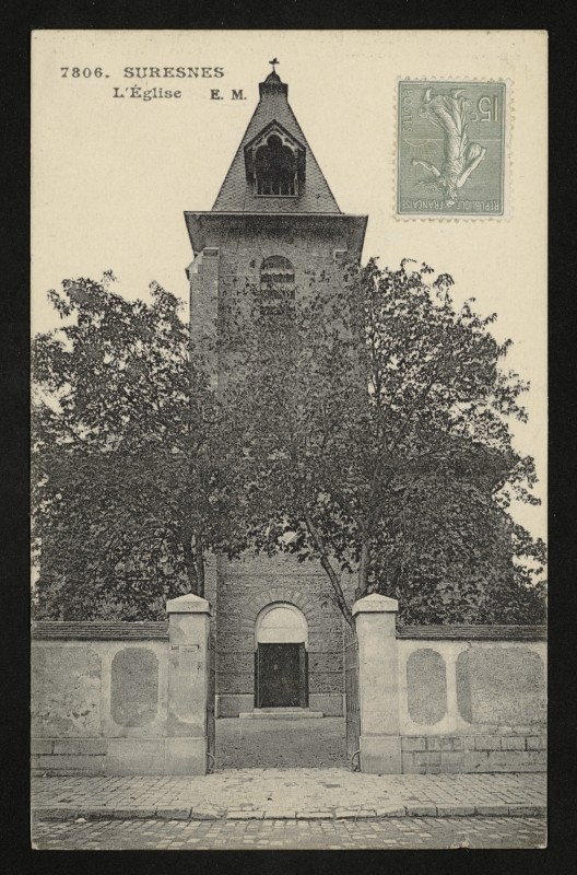 Carte postale ancienne L'Eglise à Suresnes