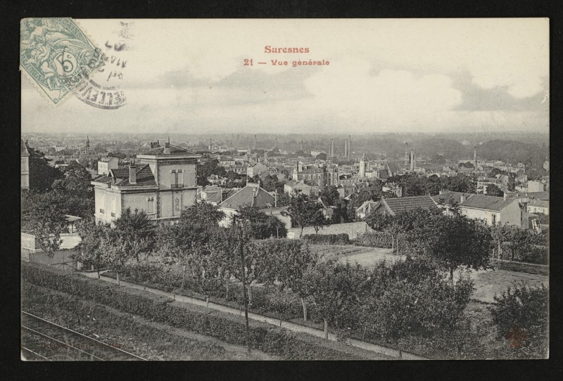 Carte postale ancienne Vue générale à Suresnes