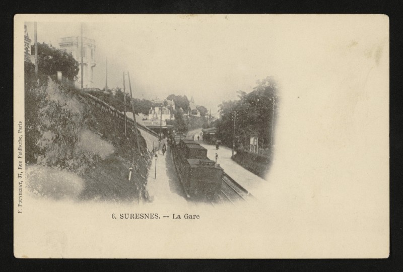 Carte postale ancienne La Gare à Suresnes