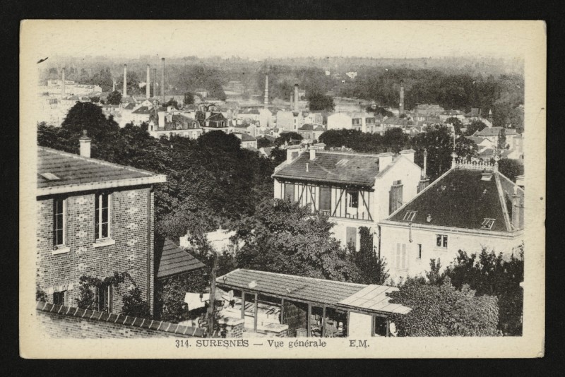 Carte postale ancienne Vue générale à Suresnes
