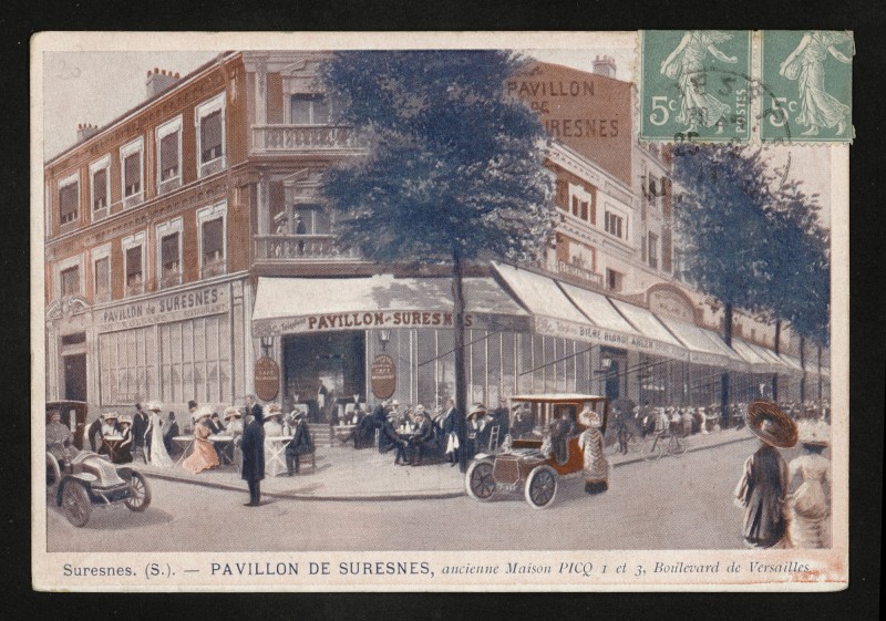 Carte postale ancienne Pavillon de Suresnes, ancienne Maison Picq 1 et 3 Boulevard de Versailles à Suresnes