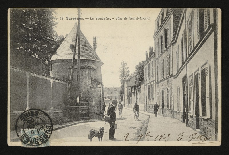 Carte postale ancienne La Tourelle, rue de Saint-Cloud à Suresnes