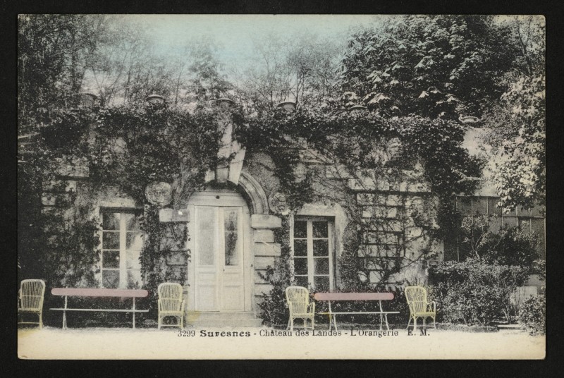 Carte postale ancienne Château des Landes - L'Orangerie à Suresnes