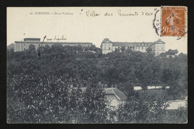 Carte postale ancienne Le Fort du  Mont-Valérien à Suresnes