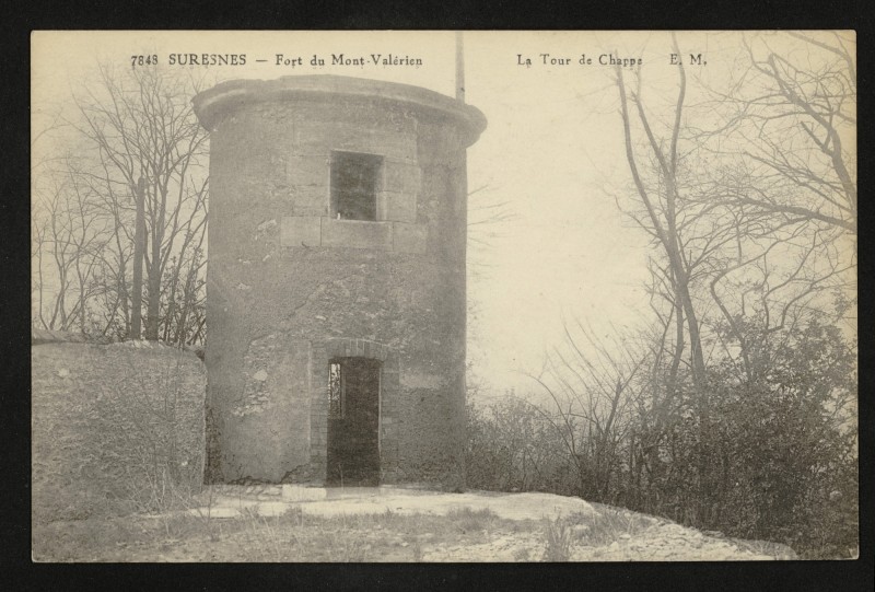 Carte postale ancienne Fort du Mont-Valérien - La Tour de Chappe à Suresnes