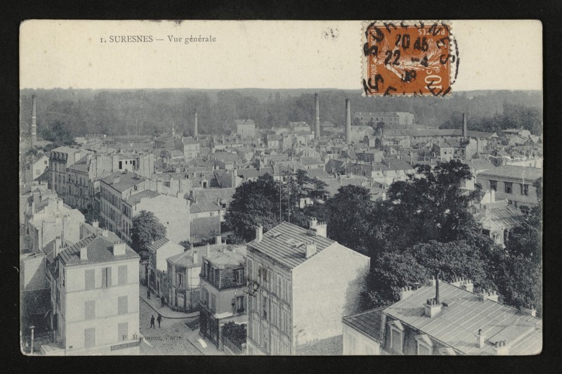 Carte postale ancienne Vue générale à Suresnes