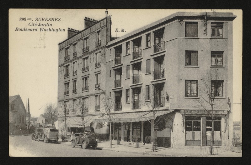 Carte postale ancienne Cité-Jardin Boulevard Washington à Suresnes