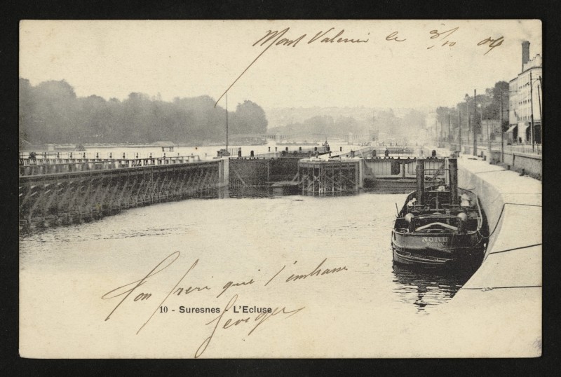 Carte postale ancienne L'Ecluse à Suresnes