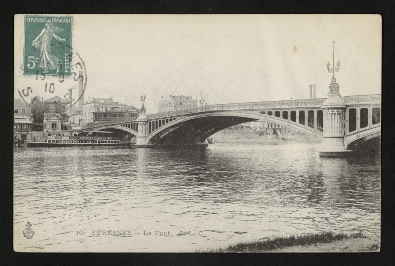 Carte postale ancienne Le Pont à Suresnes