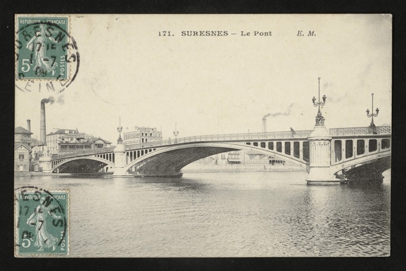 Carte postale ancienne Le Pont à Suresnes