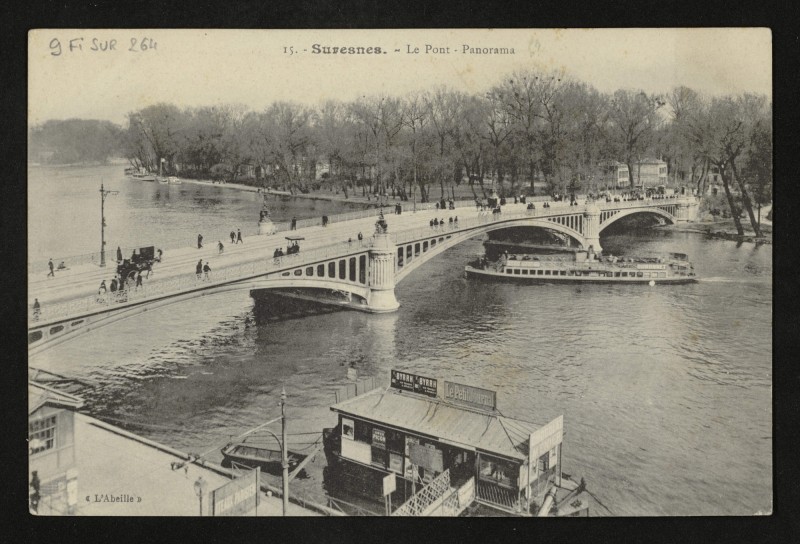 Carte postale ancienne Le Pont - Panorama à Suresnes