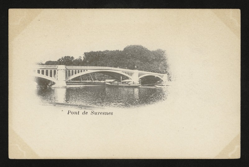 Carte postale ancienne Pont de Suresnes à Suresnes