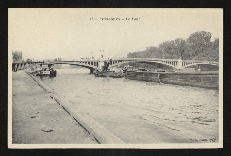 Carte postale ancienne Le Pont à Suresnes