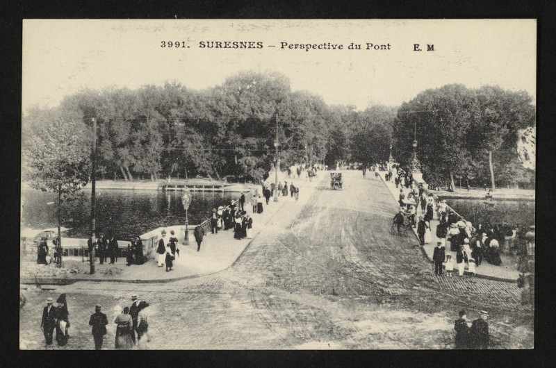 Carte postale ancienne Perspective du Pont à Suresnes