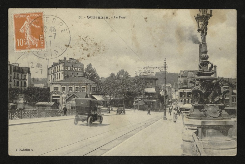 Carte postale ancienne Le Pont à Suresnes