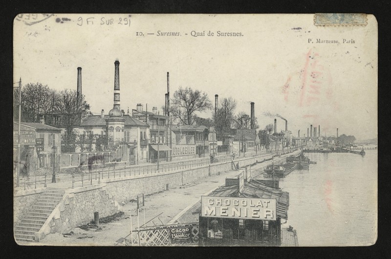 Carte postale ancienne Quai de Suresnes à Suresnes