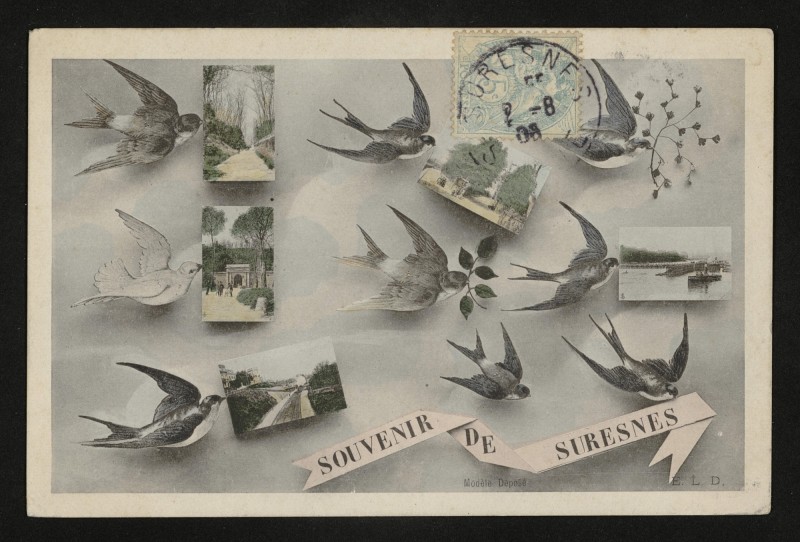 Carte postale ancienne Souvenirs de Suresnes à Suresnes