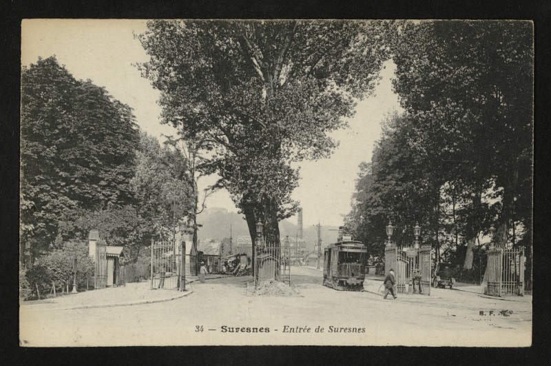 Carte postale ancienne Entrée de Suresnes à Suresnes