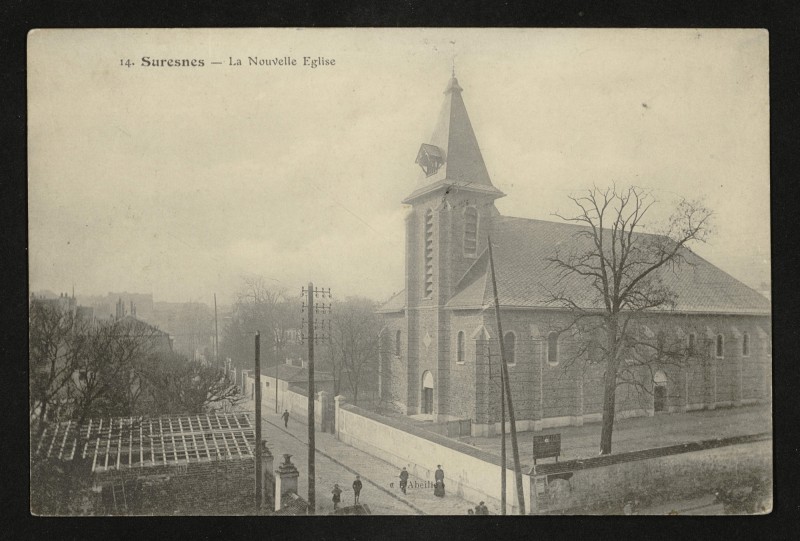 Carte postale ancienne La Nouvelle Eglise à Suresnes