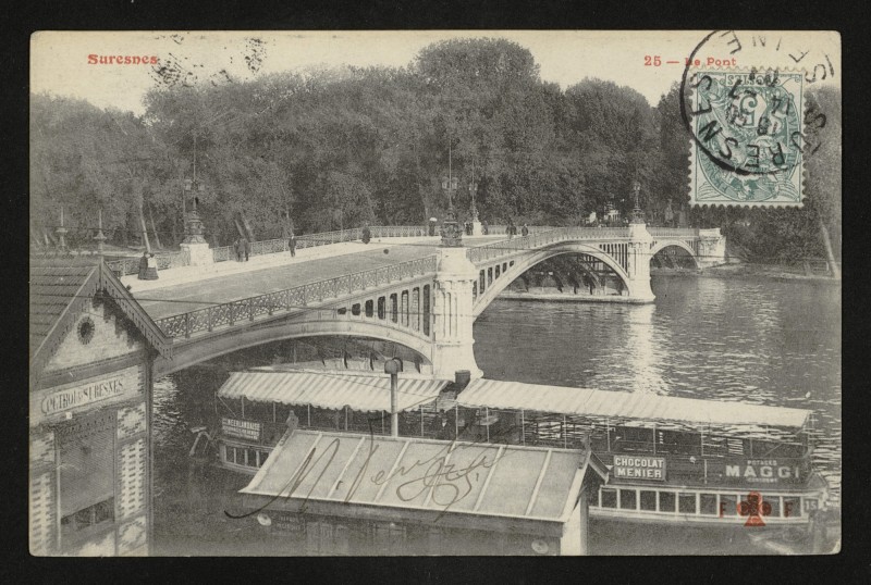 Carte postale ancienne Le Pont à Suresnes