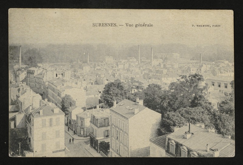 Carte postale ancienne Vue générale à Suresnes