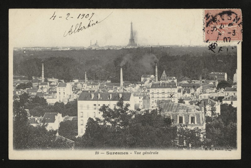 Carte postale ancienne Vue générale à Suresnes