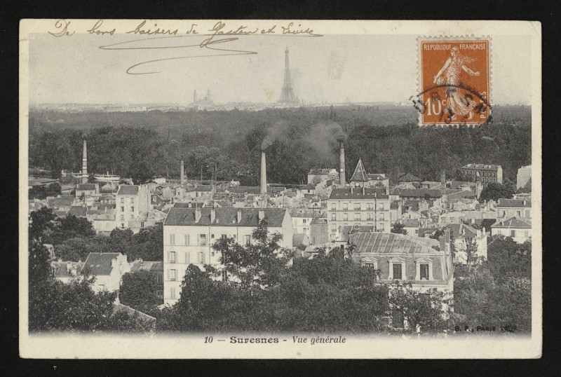 Carte postale ancienne Vue générale à Suresnes