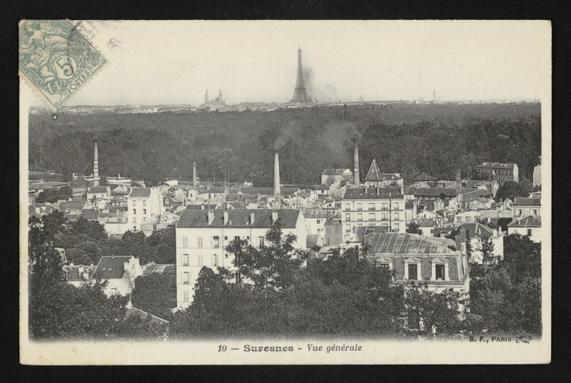 Carte postale ancienne Vue générale à Suresnes