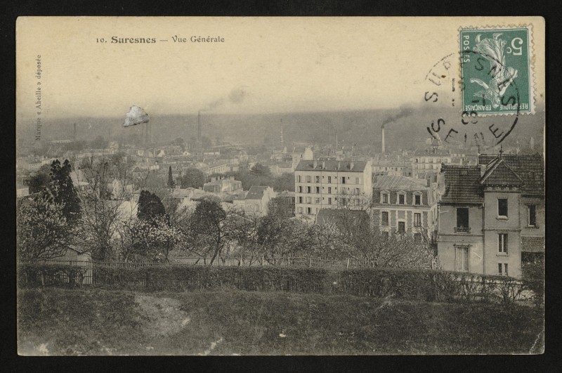 Carte postale ancienne Vue générale à Suresnes