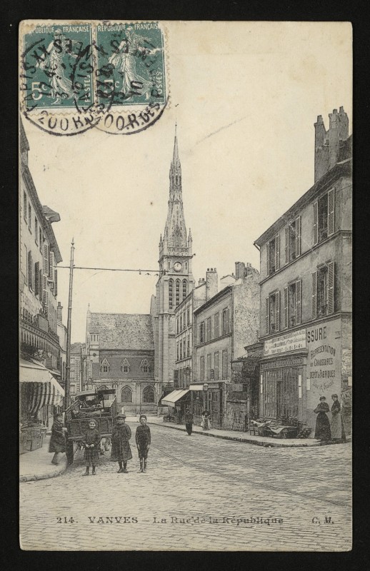Carte postale ancienne La Rue de la République à Vanves
